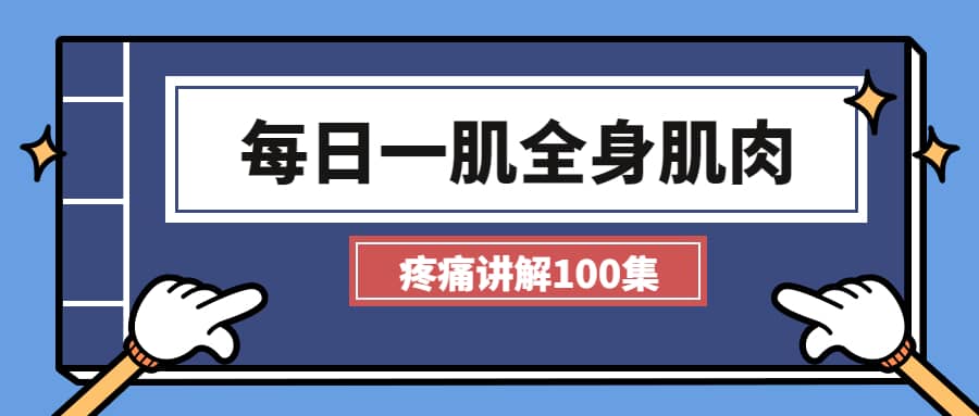 【第8706期】每日一肌全身肌肉疼痛讲解（100集视频）
