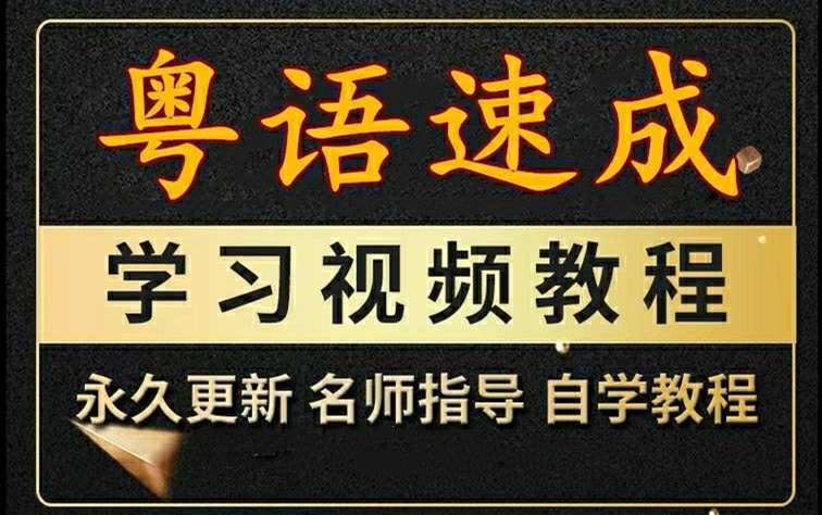 【第8674期】粤语视频教程教学课程广东话学习教程零基础速成入门到精通