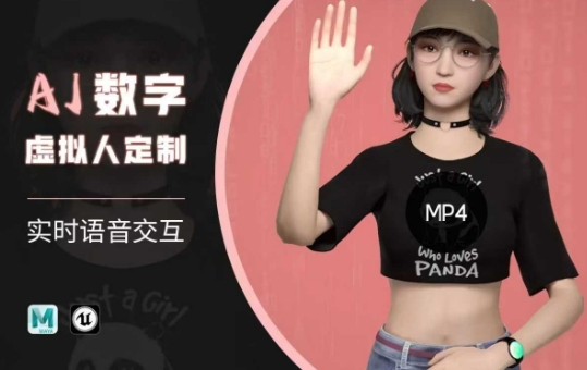 【第9056期】Ai数字人虚拟(智能体)实时语音交互特训营，​自行定制超写实角色AI数字人交互技术
