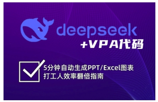 【第9161期】deepseek+VPA代码，5分钟自动生成PPT/Excel图表打工人效率翻倍指南插图