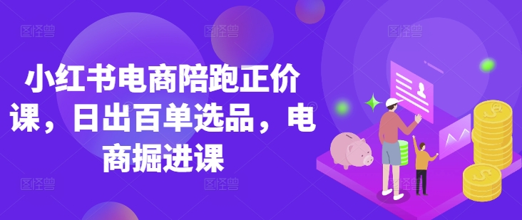 小红书电商课程，专业讲师指导，全方面内容涵盖，日出百单选品策略插图