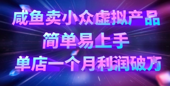咸鱼小众虚拟产品售卖：入门指南与利润潜力插图