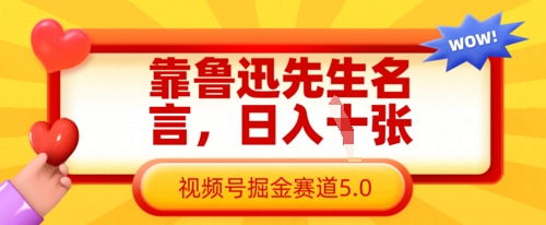 鲁迅名言引领视频号掘金赛道插图