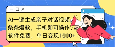 一键生成亲子对话视频，高流量变现攻略，手机操作简易教程插图