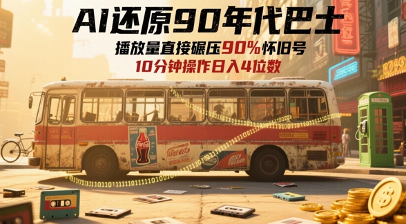 AI再现90年代巴士，触动画面引发70后怀旧热潮插图