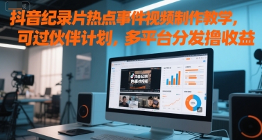 抖音纪录片热点事件视频制作教程：多平台分发，收益无限插图