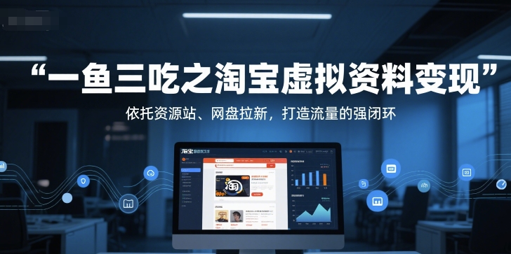 淘宝虚拟资料变现攻略：资源站与网盘助力流量闭环打造插图